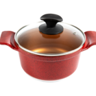 Jogo Panela Vermelha Gold Talher Vermelho Javali Aal 16a24cm