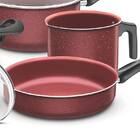 Jogo Panelas Alumínio 5 peças Paris - Tramontina - Vinho