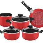 Jogo Panelas Alumínio Antiaderente Starflon T3 5 Peças