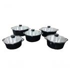 Jogo Panelas Alumínio Batido Fundido Preto Pigmentado Belmar