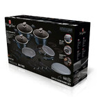 Jogo Panelas Antiaderente Fogão Indução Tampa Vidro Temperado