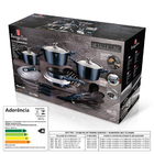 Jogo Panelas Antiaderente Fogão Indução Tampa Vidro Temperado