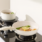 Jogo Panelas Cerâmica Com 21 Peças Cabo Removível Branco