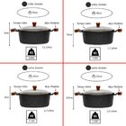 Jogo Panelas Granito Antiaderente Gourmet Javali Am 16a24cm