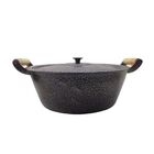 Jogo Panelas Grossas E Grande Preto Alumínio Batido Fundido