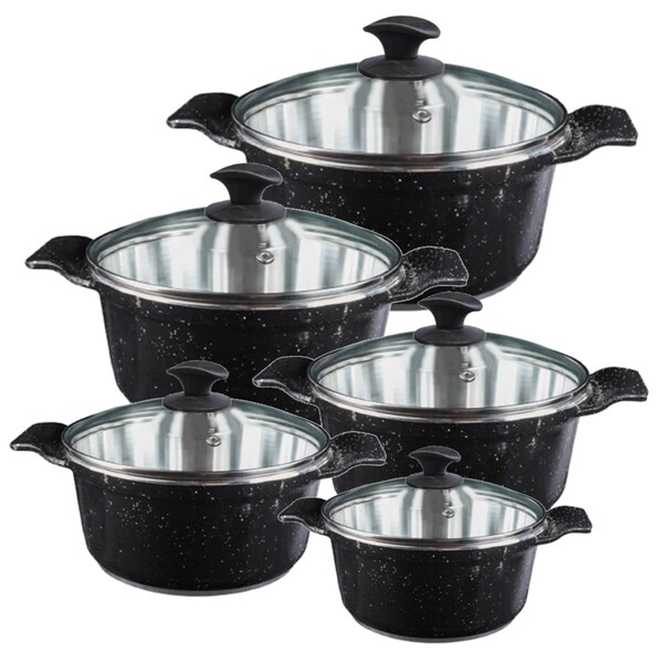 Jogo Panelas Preto Liso Alumínio Usinado Javali Aa 16 A 24