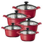 Jogo Panelas Vermelho Alumínio Fundido Usinado Javaliaa16a24