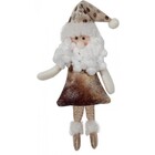 Jogo Papai Noel E Boneco De Neve Champagne Gold 22cm Enfeite