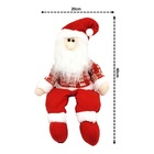 Jogo Papai Noel E Boneco De Neve Pelúcia Sentado Vermelho 40c