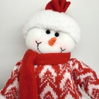 Jogo Papai Noel E Boneco De Neve Pelúcia Sentado Vermelho 40c