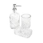 Jogo Para Banheiro Em Vidro Royal Decor Minsk 3 Peças