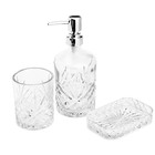 Jogo Para Banheiro Em Vidro Royal Decor Minsk 3 Peças