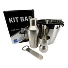 Jogo Para Bar Inox Coqueteleira 300ml 5 Peças Yangzi