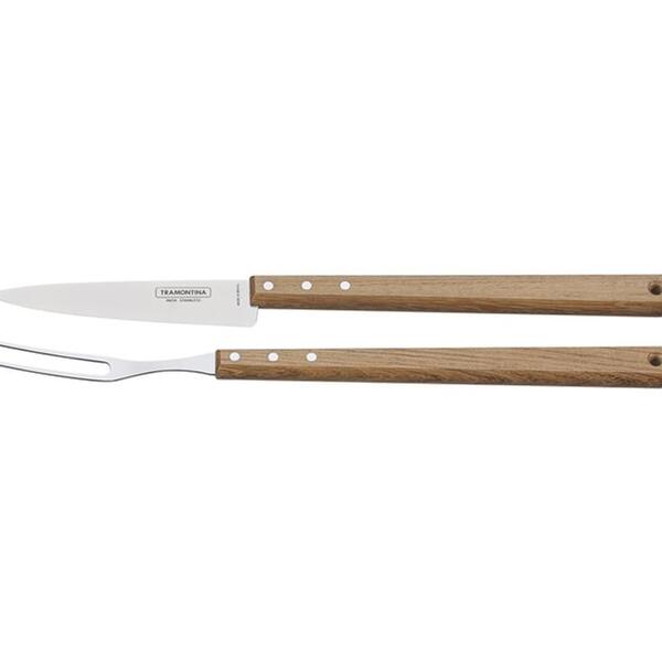 Jogo Para Churrasco 2 Peças Sortidos Com Laminas De Aco Inox