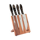 Jogo Para Churrasco Com Laminas Em Aço Inox E Cabos Em Madeir