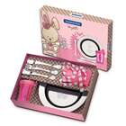 Jogo Para Crianca Coelhinho Le Petit Inox E Rosa 6 Pçs