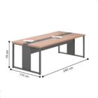 Jogo Para Escitório Real Nogueira Preto