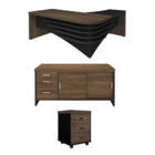 Jogo Para Escritório Peniche Charuto Preto