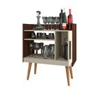 Jogo Para Sala De Estar Fiore Off White Nogal