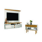 Jogo Para Sala De Estar Hernandez Off White Perolizado E Taua