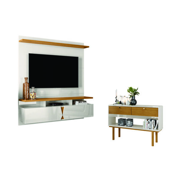 Jogo Para Sala De Estar Hernandez Off White Perolizado E Taua