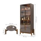 Jogo Para Sala De Estar Lucy Cinza/cedro