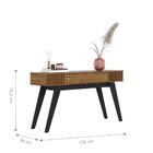 Jogo Para Sala De Estar Oslo Noce Milano Preto Fosco