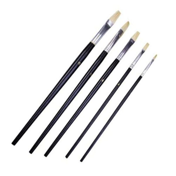 Jogo Pincéis Com 5 Peças Tamanhos 2/4/8/10/12 Black Jack
