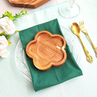 Jogo Pires Floral Em Madeira Para Xícaras De Chá Café -  6 Un