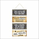 Jogo Placa C/ Corda 4 Pçs Feliz