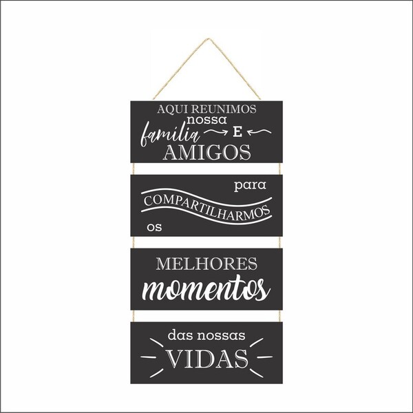 Jogo Placa C/ Corda 4 Pçs Reunimos