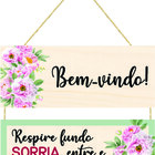 Jogo Placas C/ Corda 2 Peças Bem-vindo