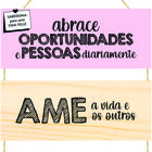 Jogo Placas C/ Corda 3 Peças Abrace Oportunidades