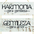 Jogo Placas C/ Corda 3 Peças Harmonia Gera Gentileza