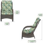 Jogo Poltrona Com Mesa Varanda Jardim Alumínio Fibra Sintétic