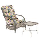 Jogo Poltrona Com Mesa Varanda Jardim Alumínio Fibra Sintétic