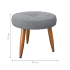 Jogo Poltrona E Puff Para Sala Oliver Boucle Cinza