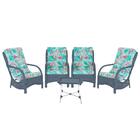 Jogo Poltronas Com Mesa Varanda Jardim Descanso Alumínio Vime