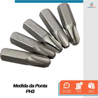 Jogo Ponta Phillips 3 25mm Cromo Vanádio - Starfer