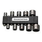 Jogo Ponteiras Tipo Soquete 10 Pecas Soquetes Sextavados Acab