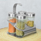 Jogo Porta-condimentos Com Suporte Uny Gift 4 Peças