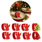 Jogo Porta Guardanapo Decorado Natal Anjo E Pinheiro Anel 8 P
