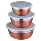 Jogo Pote Aço Inox C/tampa Plástica Cobre 3pcs Niazitex