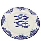 Jogo Prato Raso Jantar 2 Pessoas 2pçs Peixe Praia Mar 31cm