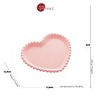 Jogo Pratos Em Porcelana Wolff Pearl 17x15x2cm 4 Peças Rosé