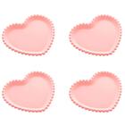 Jogo Pratos Em Porcelana Wolff Pearl 17x15x2cm 4 Peças Rosé