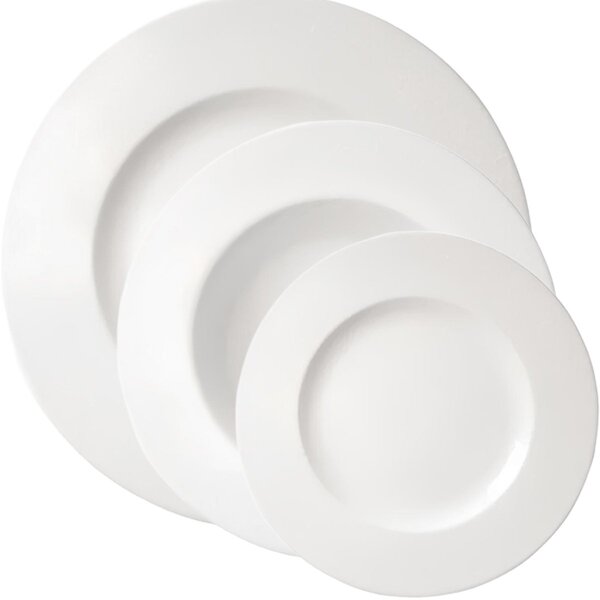 Jogo Pratos Raso Fundo Sobremesa 12 Pessoas 36 Pçs Aba Larga