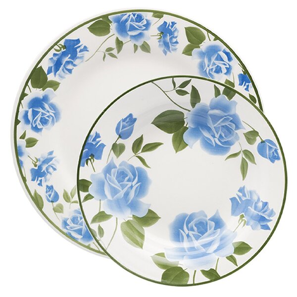 Jogo Pratos Rasos E Fundos 16 Peças Biona Alice Oxford® Cerâm