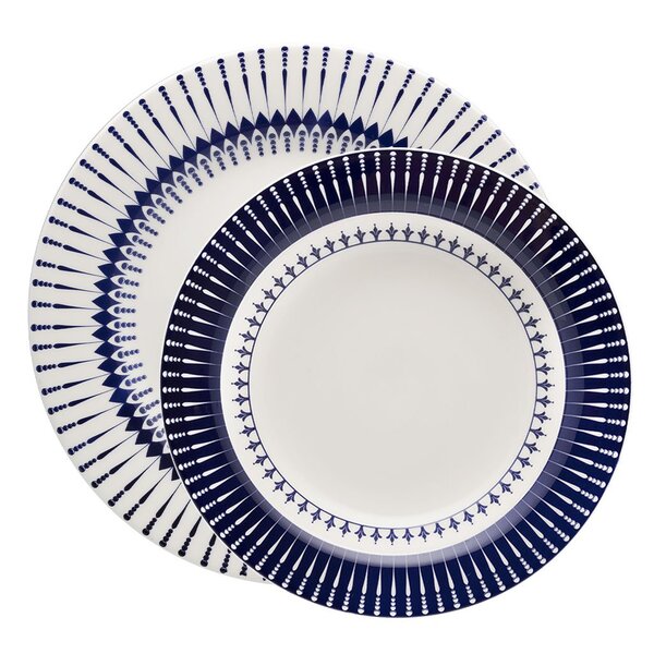 Jogo Pratos Rasos E Fundos 8 Peças Biona Colb Oxford® Cerâmica