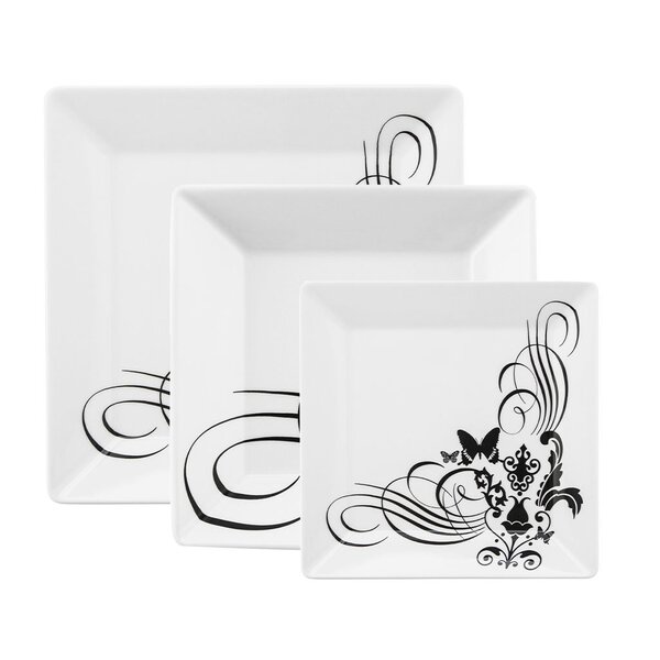 Jogo Pratos Rasos Fundos E Sobremesa 12 Peças Quartier Tattoo